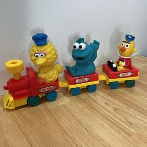 Vintage 1989‎ Illco Sesame Street Toy Train Big Bird, Bert and Cookie Monster
